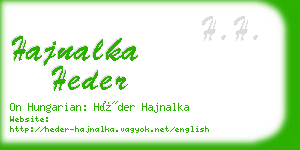 hajnalka heder business card